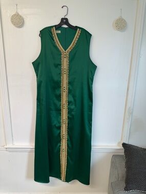 Emerald Green 2 Piece Embellished Shift Dress